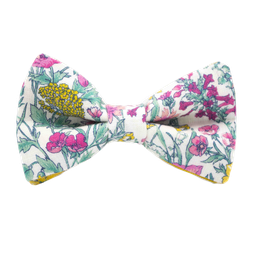 Noeud papillon Liberty lin "Rachel" rose