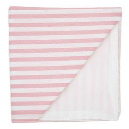 Pochette "Deauville" rayures blanches et roses