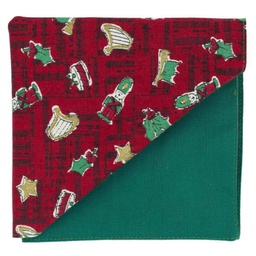 Pochette "Christmas Song" instruments de musique et houx sur fond rouge