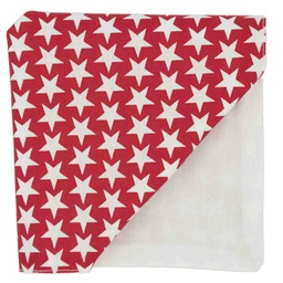 Pochette "California" étoiles blanches sur fond rouge
