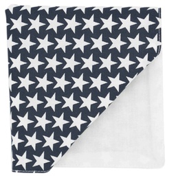 Pochette "California" étoiles blanches sur fond bleu marine