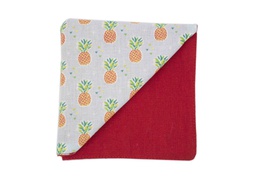 Pochette "Sweet Pineapple" ananas orange sur fond bleu ciel