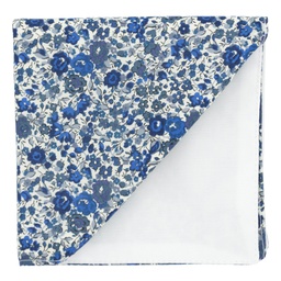 Pochette Liberty "Emma and Georgina" bleue et blanche
