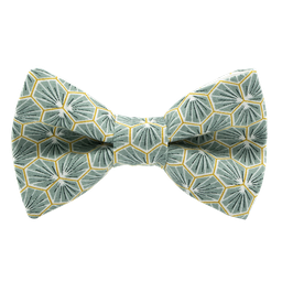 Noeud papillon japonais "Polygone" gris