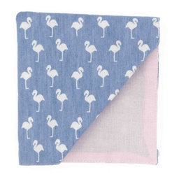 Pochette jean "Flamingo" flamants rose blancs