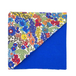 Pochette Liberty "Margaret Annie" bleue et rouge