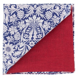 Pochette Liberty "Mortimer" bleue et blanche