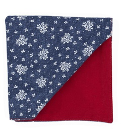 Pochette jean "Flower Fake" fleurs blanches