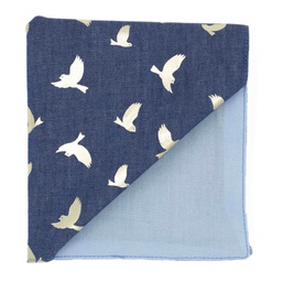 Pochette jean "Peace" oiseaux dorés