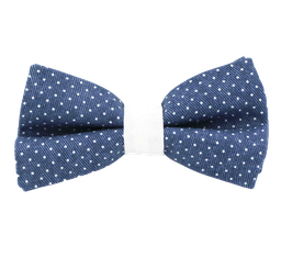 Noeud papillon jean "Dot Com" - Petits points blancs