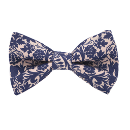 Noeud papillon Liberty "Mortimer Silhouette" bleu et rose pâle