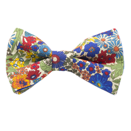 Noeud papillon Liberty "Margaret Annie" bleu et rouge