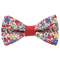 Noeud papillon Liberty "Emma and Georgina" rouge bague rouge