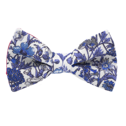 Noeud papillon Liberty lin "Rachel" bleu