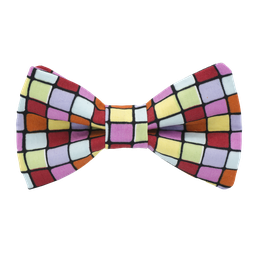 Noeud papillon "Saturday Night Fever" carrés colorés