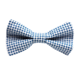 Noeud papillon "Ludwig" micro motifs cachemire bleus