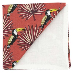 Pochette "Toucans & Paradise" rouge
