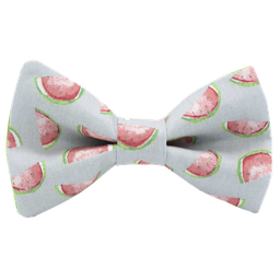 Noeud papillon "Watermelon" pastèques sur fond gris