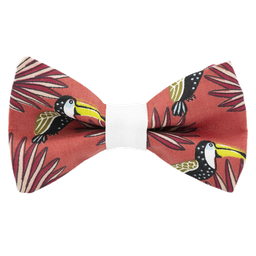 Noeud papillon "Toucans & paradise" rouge