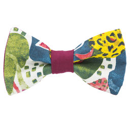 Noeud papillon "Saga Africa" motifs végétaux multicolore