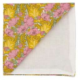Pochette Liberty "Clementina" rose & jaune moutarde