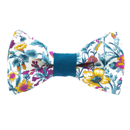 Noeud papillon Liberty "Rachel" bleu canard