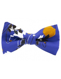 Noeud papillon Liberty "Poppy Dream" bleu