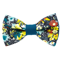 Noeud papillon Liberty "Manuela" bleu canard