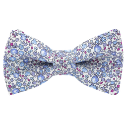 Noeud papillon Liberty "Eloïse" bleu pastel