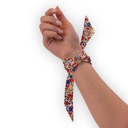 Bracelet manchette Liberty "Emma and Georgina" rouge