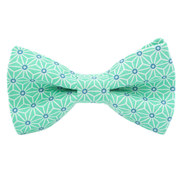 Noeud papillon japonais "Asanoha" vert piscine