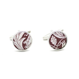 Boutons de manchettes Liberty "Mortimer" bordeaux