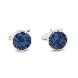 Boutons de manchettes Liberty "Emma and Georgina" bleu