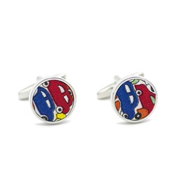Boutons de manchettes Liberty "Cars" multicolores