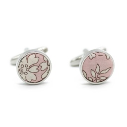 Boutons de manchettes Liberty "Capel" rose nude