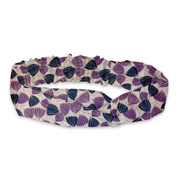Headband large Liberty "Deco Wings" violet & bleu
