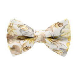 Noeud papillon "Exotic" motifs exotiques jaunes