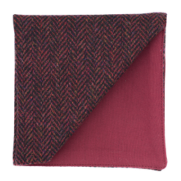 Pochette en tweed "Dundee" chevron rouge