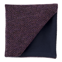 Pochette en tweed "Dundee" chevron mauve