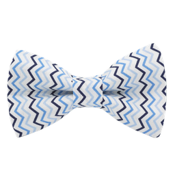Noeud papillon "Zig-Zag" lignes en zigzag bleues
