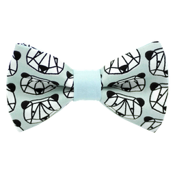 Noeud papillon "Panda Style" panda géométrique sur fond vert d'eau