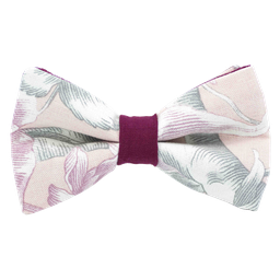 Noeud papillon "Ukiyo-e" motifs végétaux japonais