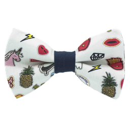 Noeud papillon "Stickers" stickers sur fond blanc