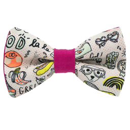 Noeud papillon "Pop Mania" stickers années 80
