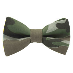 Noeud papillon "G.I. Joe" camouflage kaki et marron