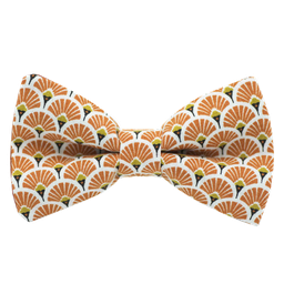 Noeud papillon japonais "Éventails" orange