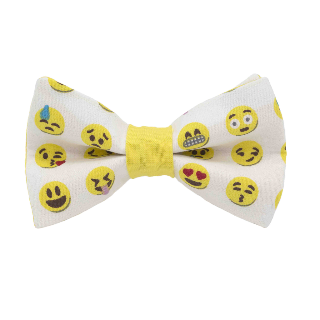 Noeud papillon "Smiley" emoticones sur fond blanc