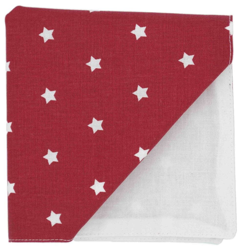 Pochette "Texas" étoiles blanches sur fond rouge