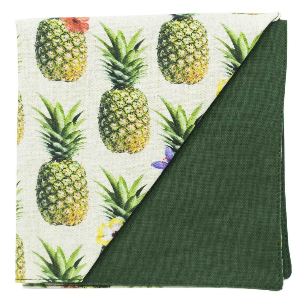 Pochette "Pineapple Forever" ananas sur fond beige