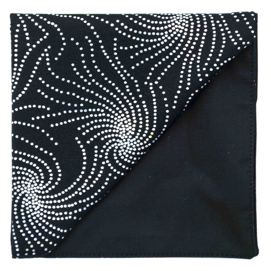 Pochette "Constellation" spirales à brillants argentés